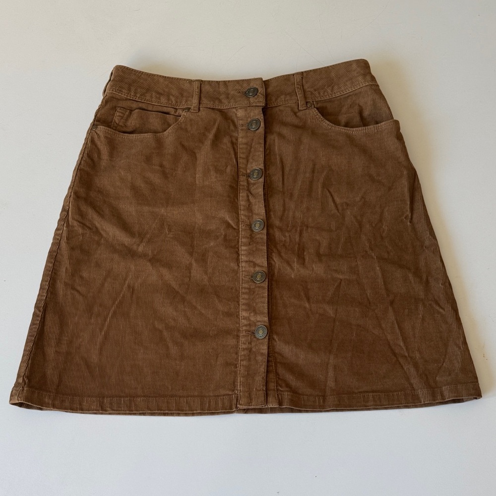 Zara Brown Corduroy Mini Skirt
